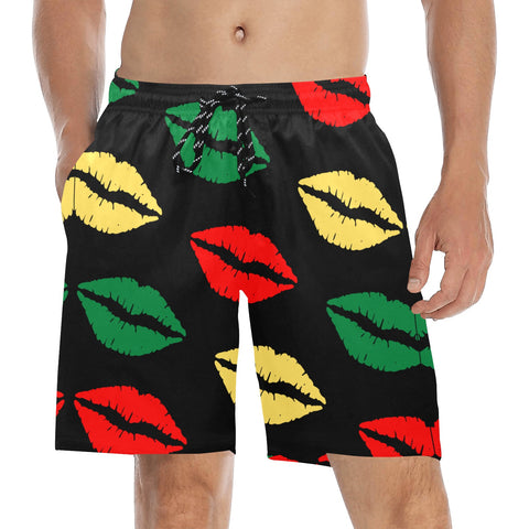 Lips 876merch Men's Mid-Length Swim Shorts