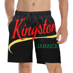 Kingston Jamaica 876merch Men's Mid-Length Swim Shorts