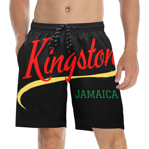 Kingston Jamaica 876merch Men's Mid-Length Swim Shorts