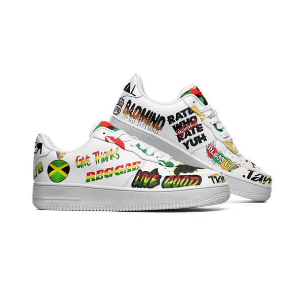 Jamaica Edition Unisex Low Top Leather Sneakers