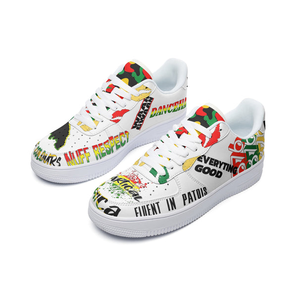 Jamaica Edition Unisex Low Top Leather Sneakers