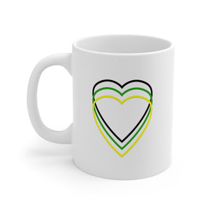 Jamaica Colors Heart Mug 11oz