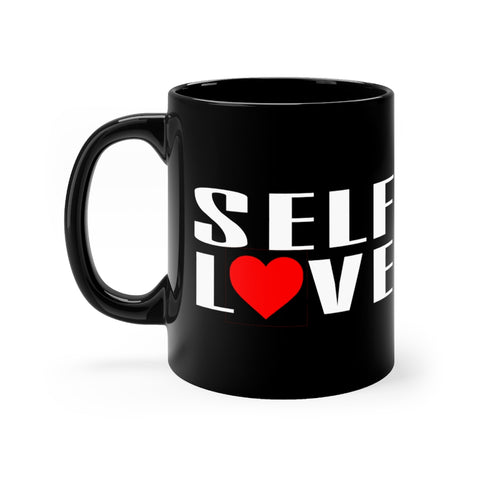 SELF LOVE Black mug 11oz
